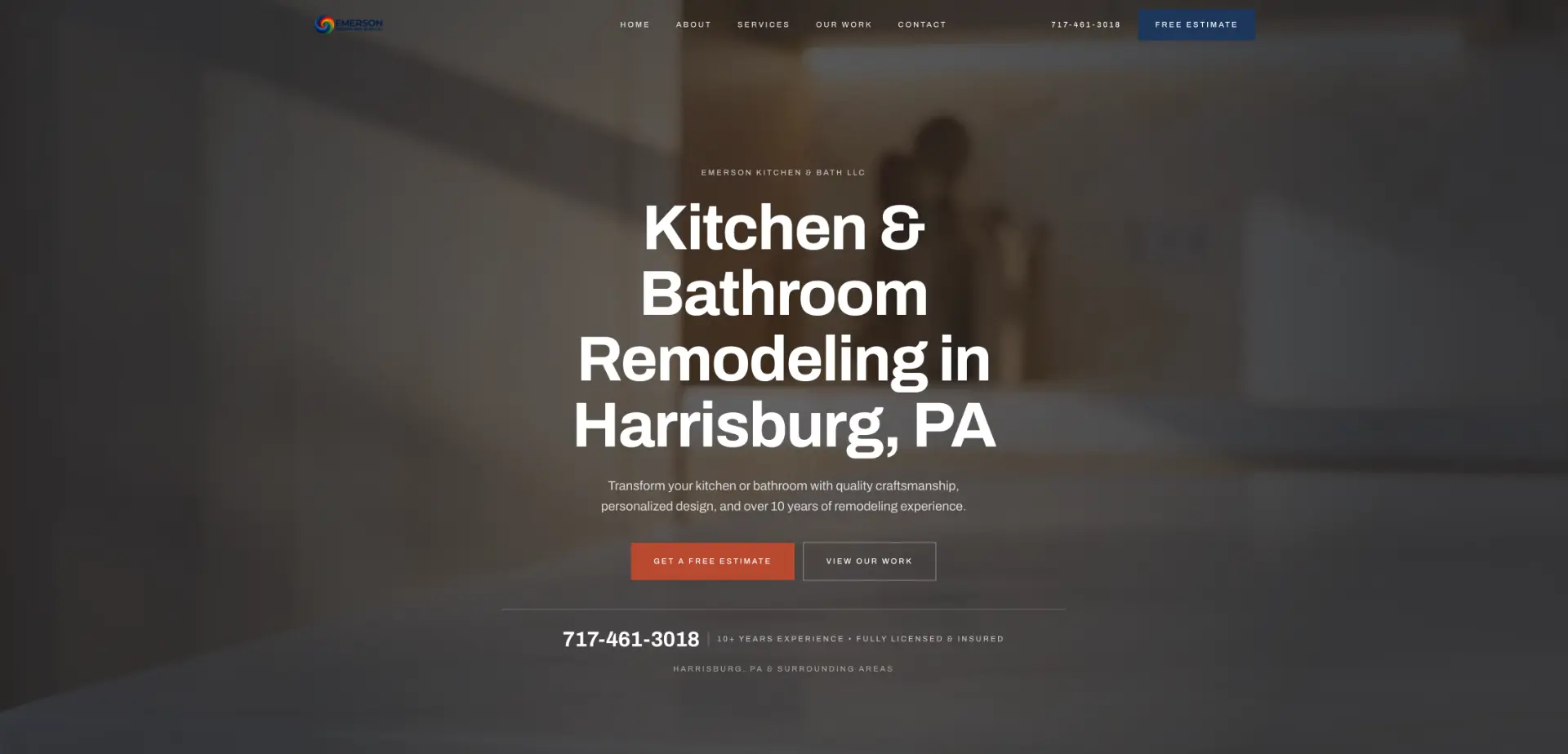 Emerson's new website designed by Northbound Digital